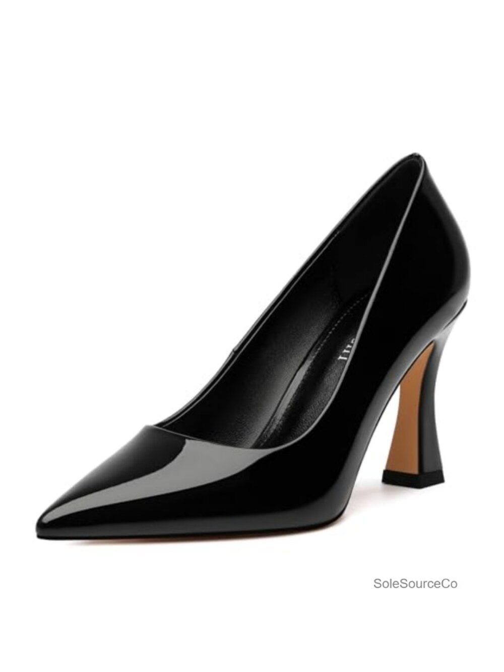 Patent Leather Pointed Toe Stiletto Pumps 3.2 Inch Slip On